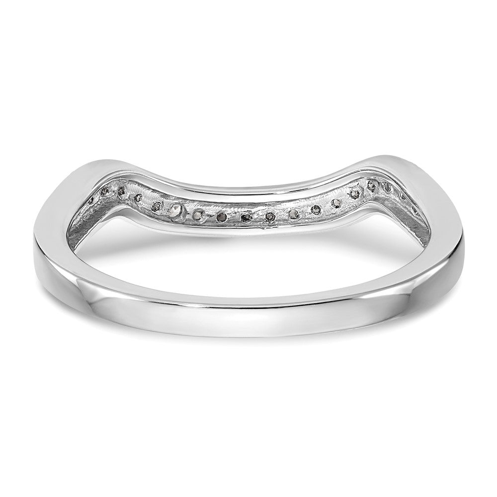 14K Weißgold Ehering mit 0,10 ct. Labor-gezüchteten Diamanten VS/SI+ G+ Komplett