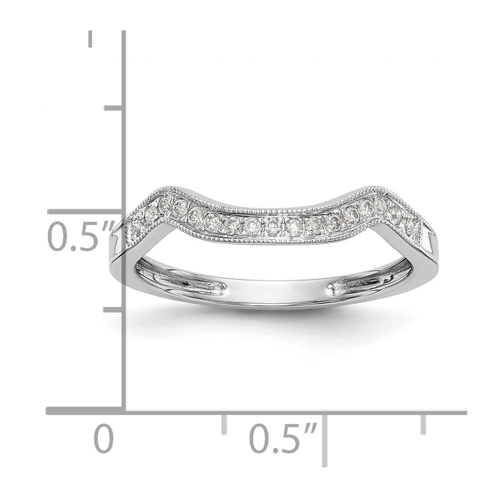 14K Weißgold Ehering mit 0,10 ct. Labor-gezüchteten Diamanten VS/SI+ G+ Komplett