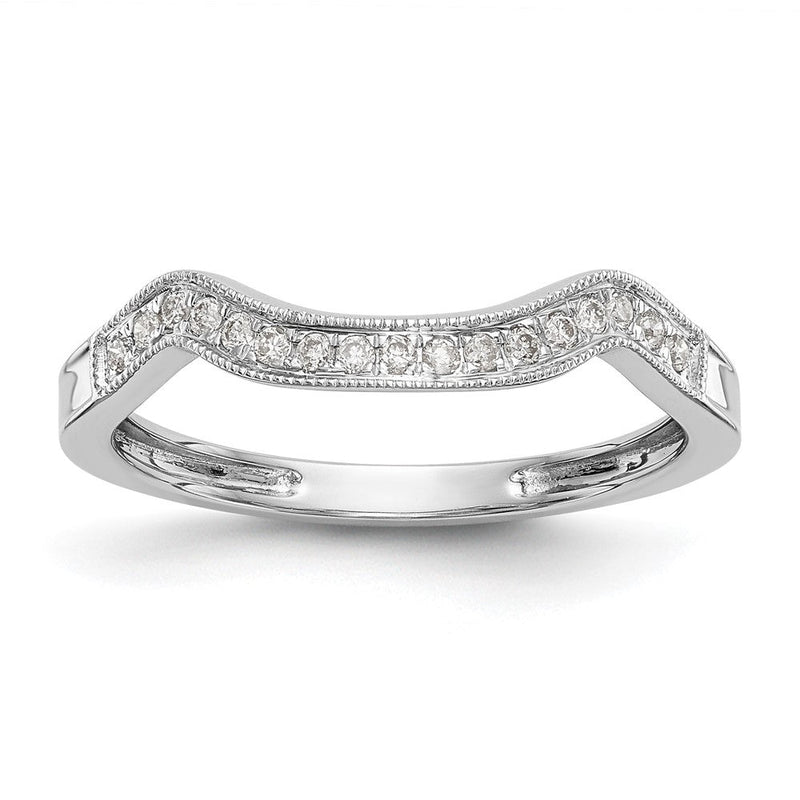 14 Karat Weißgold Diamant-Trauring