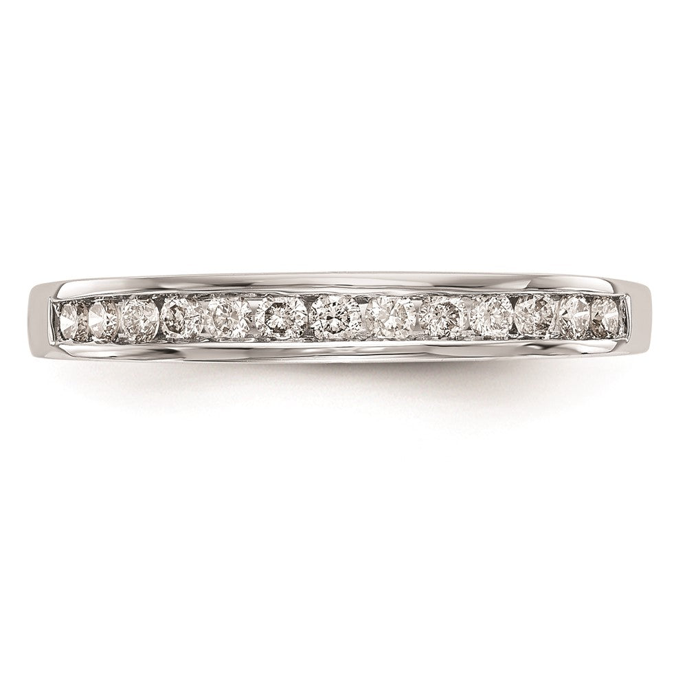 14K Weißgold Ehering mit natürlichen Diamanten