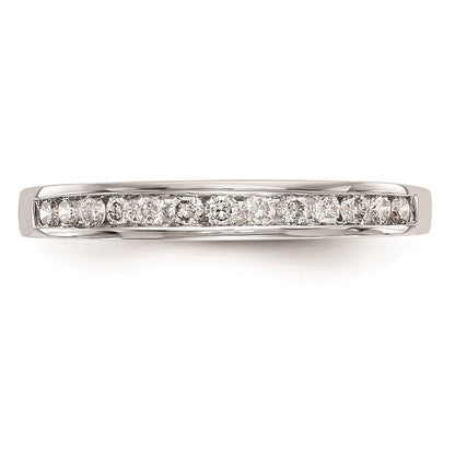 14K Weißgold Ehering mit natürlichen Diamanten
