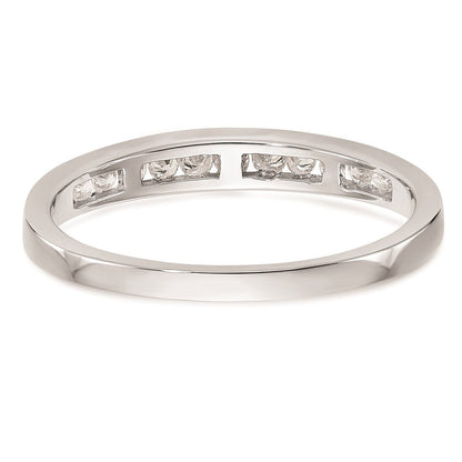 14K Weißgold Ehering mit natürlichen Diamanten