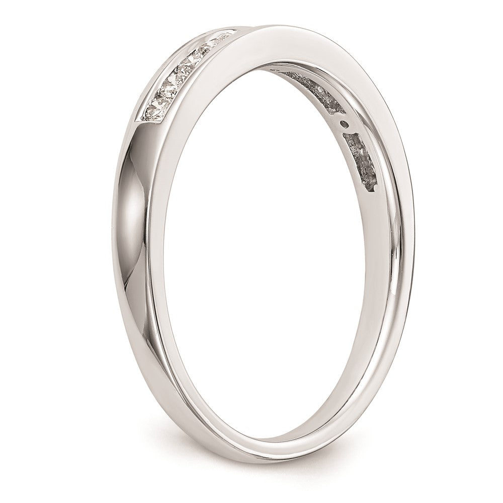 14K Weißgold Ehering mit natürlichen Diamanten