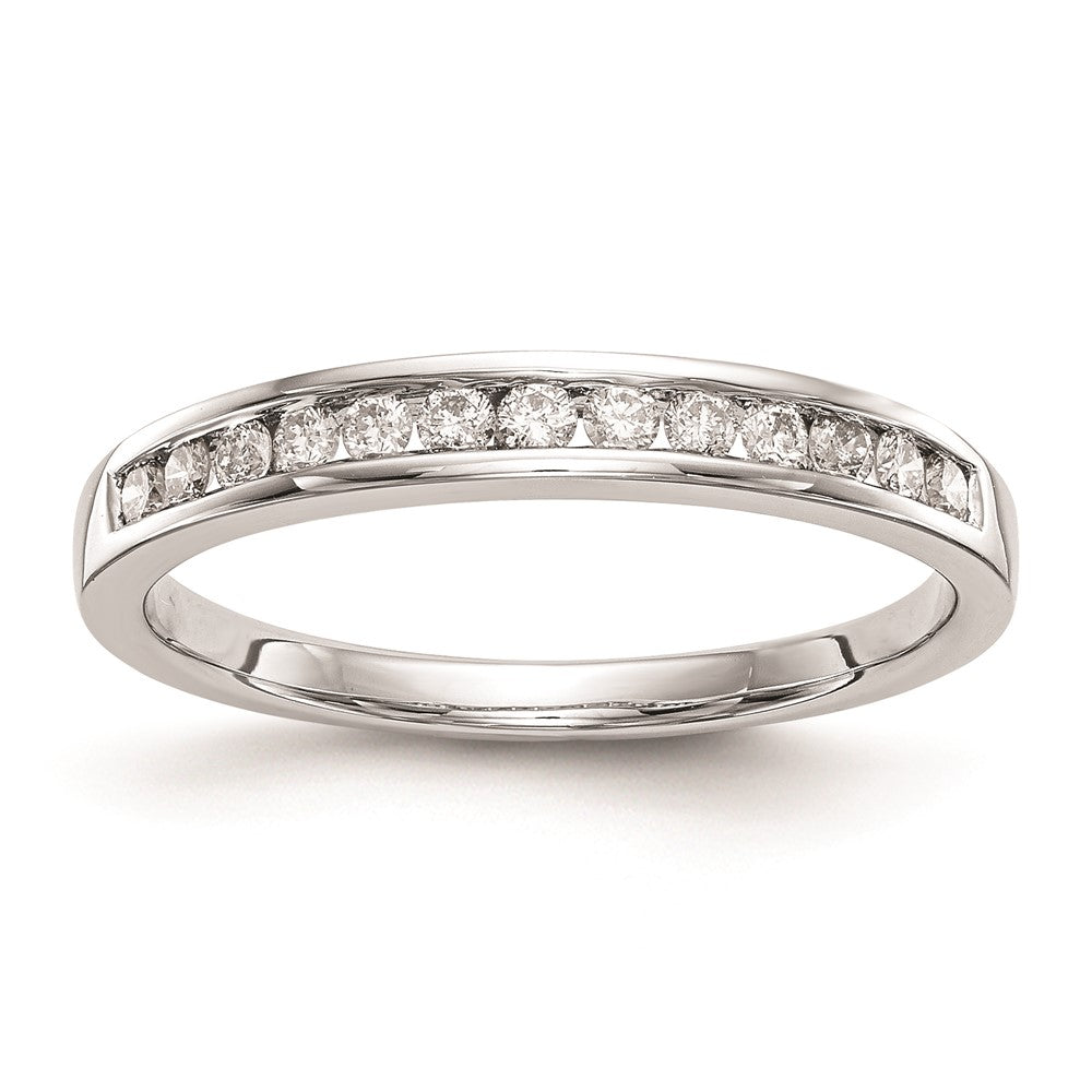 14K Weißgold Ehering mit natürlichen Diamanten