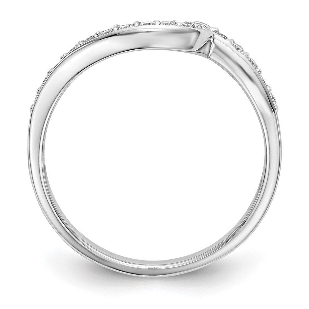 14K Weißgold Ehering mit 0,2 ct. Laborgezüchteten Diamanten VS/SI+ G+