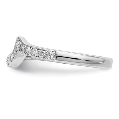 14K Weißgold Ehering mit 0,2 ct. Laborgezüchteten Diamanten VS/SI+ G+