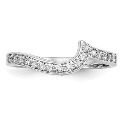 14K Weißgold Ehering mit natürlichen Diamanten