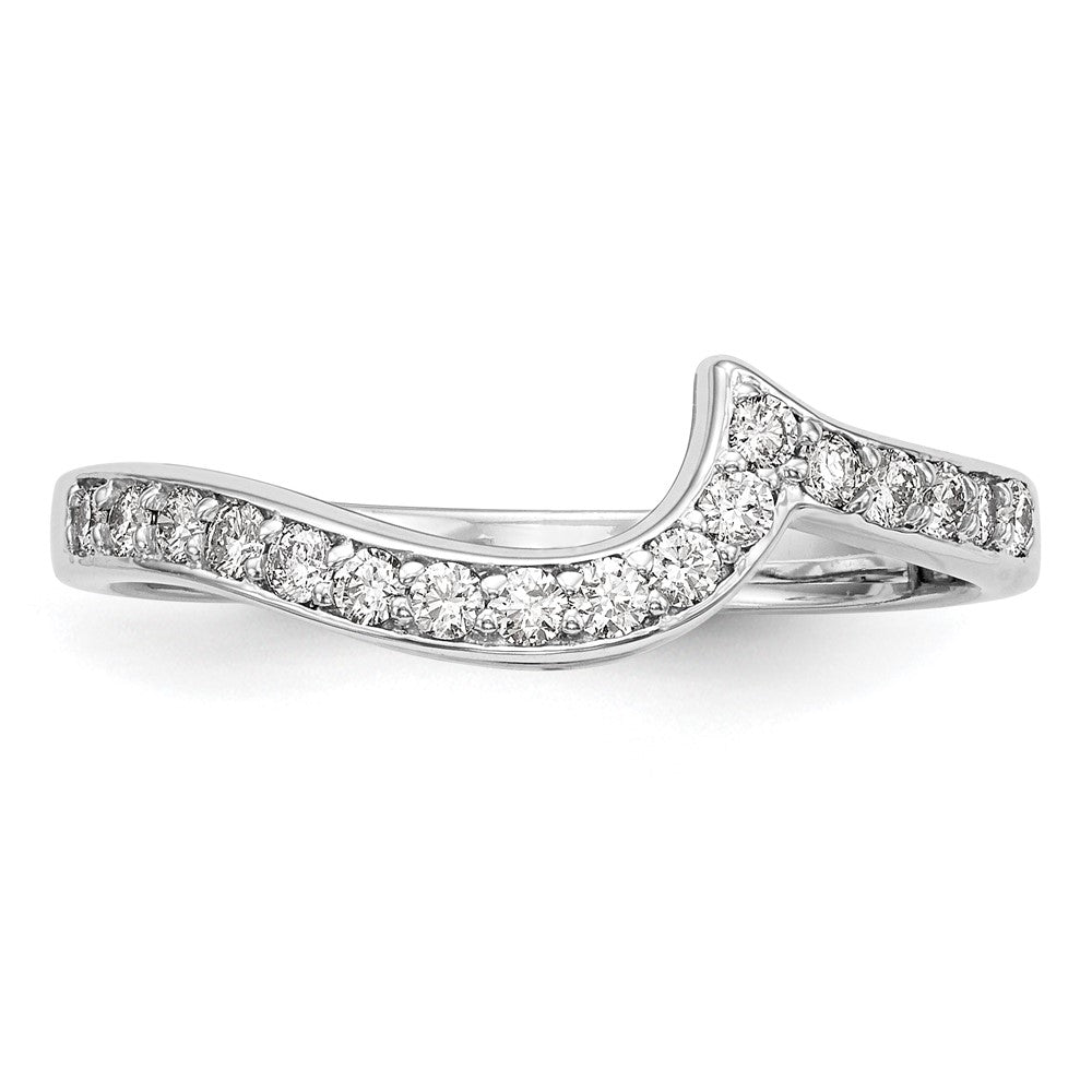 14K Weißgold Ehering mit natürlichen Diamanten