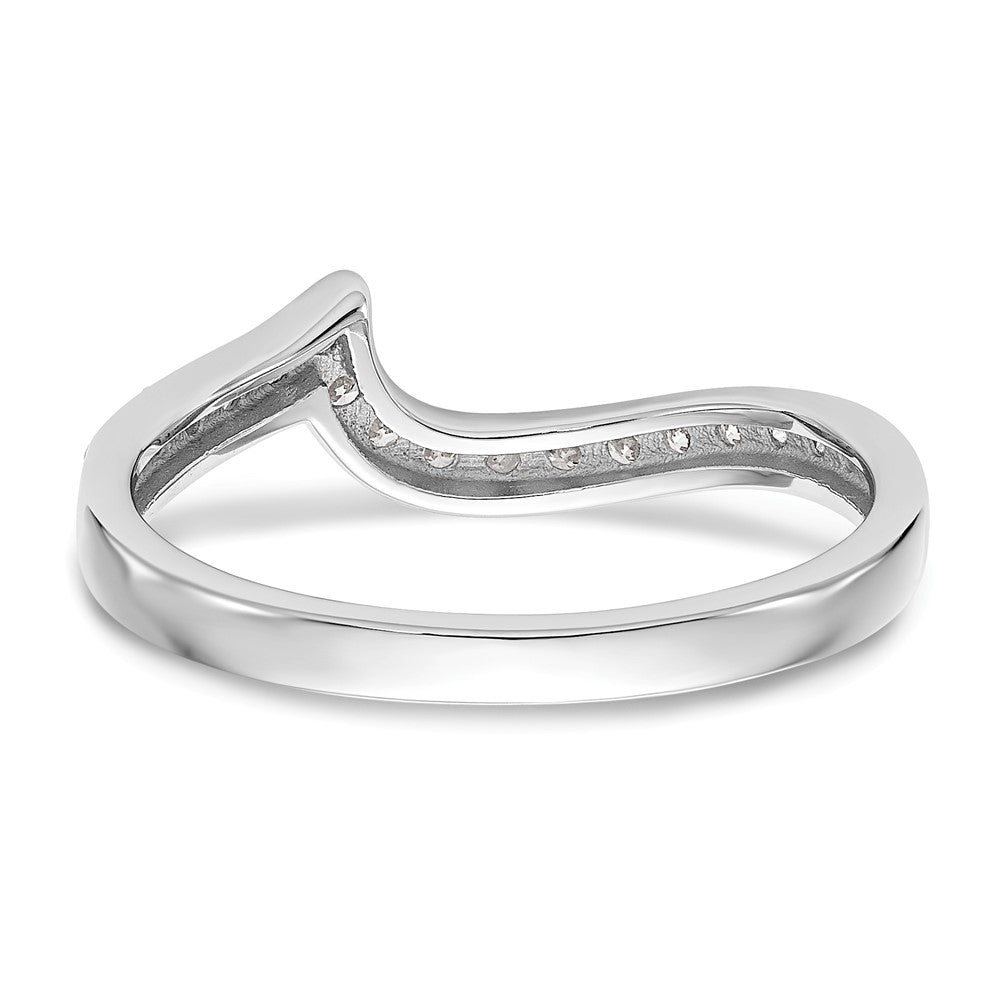 14K Weißgold Ehering mit 0,2 ct. Laborgezüchteten Diamanten VS/SI+ G+