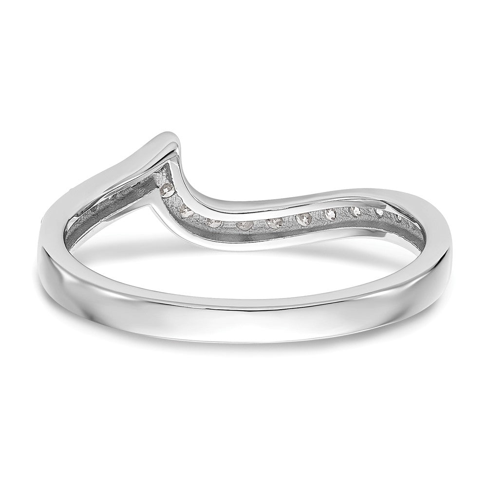 14K Weißgold Ehering mit natürlichen Diamanten