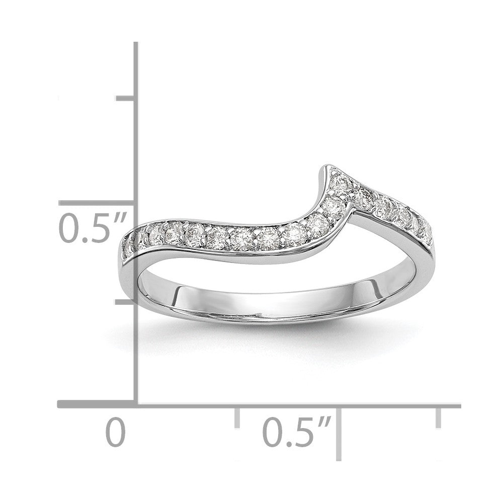 14K Weißgold Ehering mit 0,2 ct. Laborgezüchteten Diamanten VS/SI+ G+