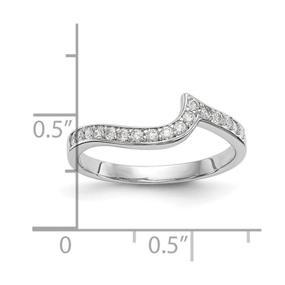 14K Weißgold Ehering mit 0,2 ct. Laborgezüchteten Diamanten VS/SI+ G+