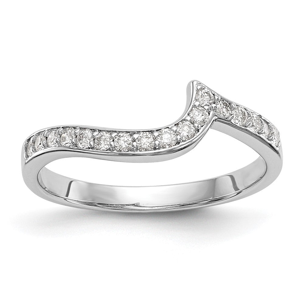 14K Weißgold Ehering mit 0,2 ct. Laborgezüchteten Diamanten VS/SI+ G+