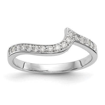 14K Weißgold Ehering mit 0,2 ct. Laborgezüchteten Diamanten VS/SI+ G+