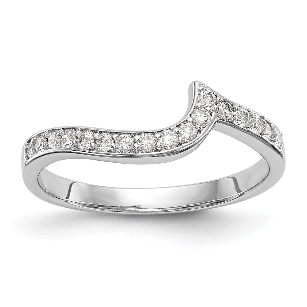 14K Weißgold Ehering mit natürlichen Diamanten