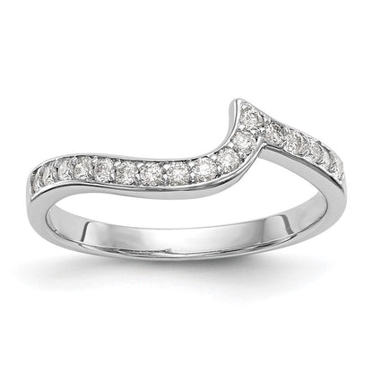 14K Weißgold Ehering mit natürlichen Diamanten