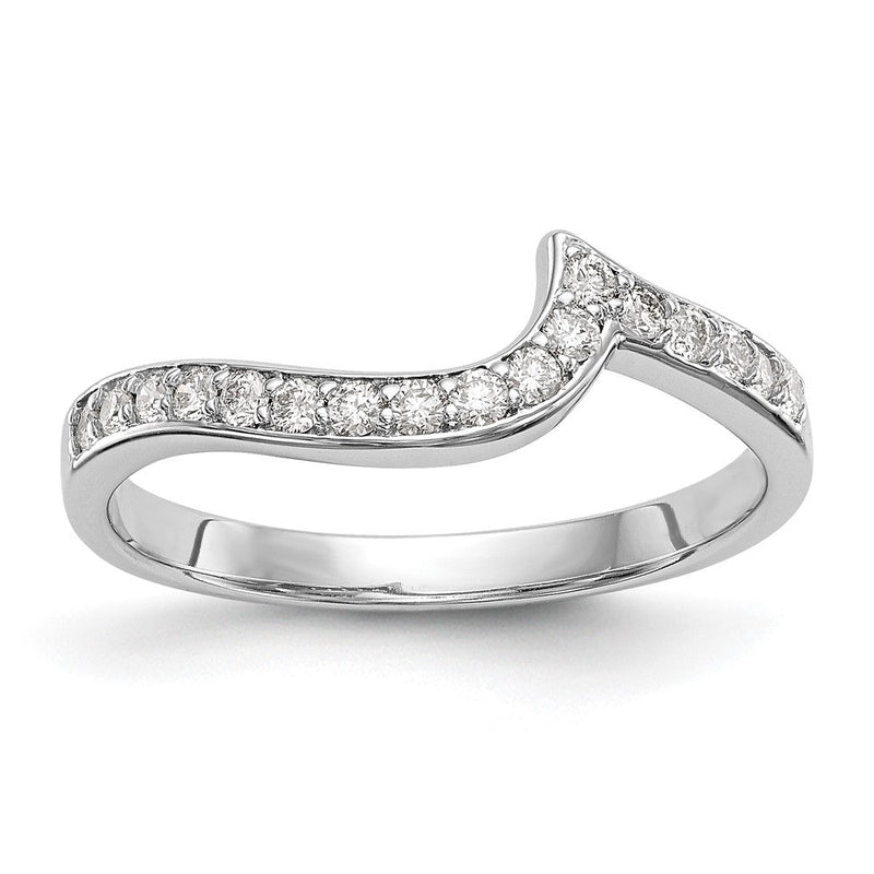 14K Weißgold Ehering mit natürlichen Diamanten
