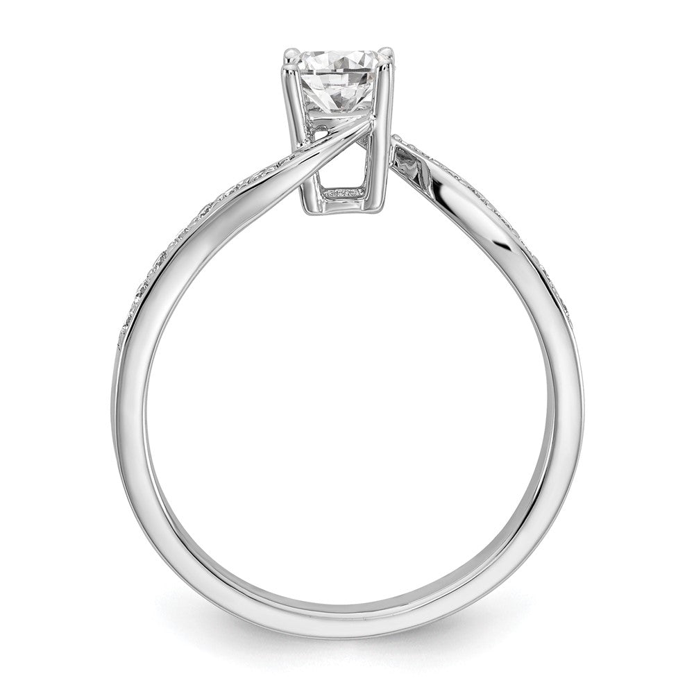 14K Weißgold Verlobungsring mit 0,625 ct. im Labor gezüchteten Diamanten, VS/SI, Wickeldesign