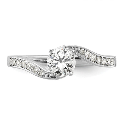 14K Weißgold Verlobungsring mit 0,625 ct. im Labor gezüchteten Diamanten, VS/SI, Wickeldesign