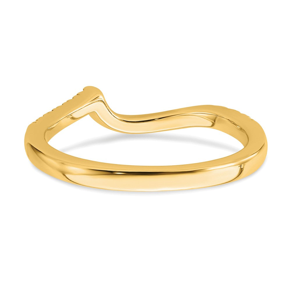 14K Gelbgold 0,2 ct. Laborgezüchteter Diamant VS/SI+ G+ Konturierter Ehering