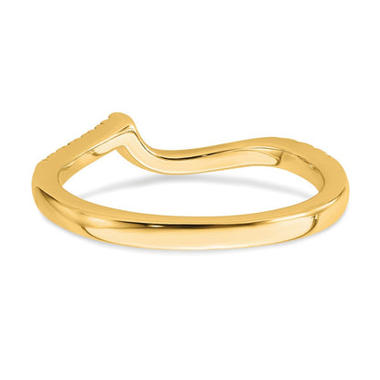 14K Gelbgold 0,2 ct. Laborgezüchteter Diamant VS/SI+ G+ Konturierter Ehering