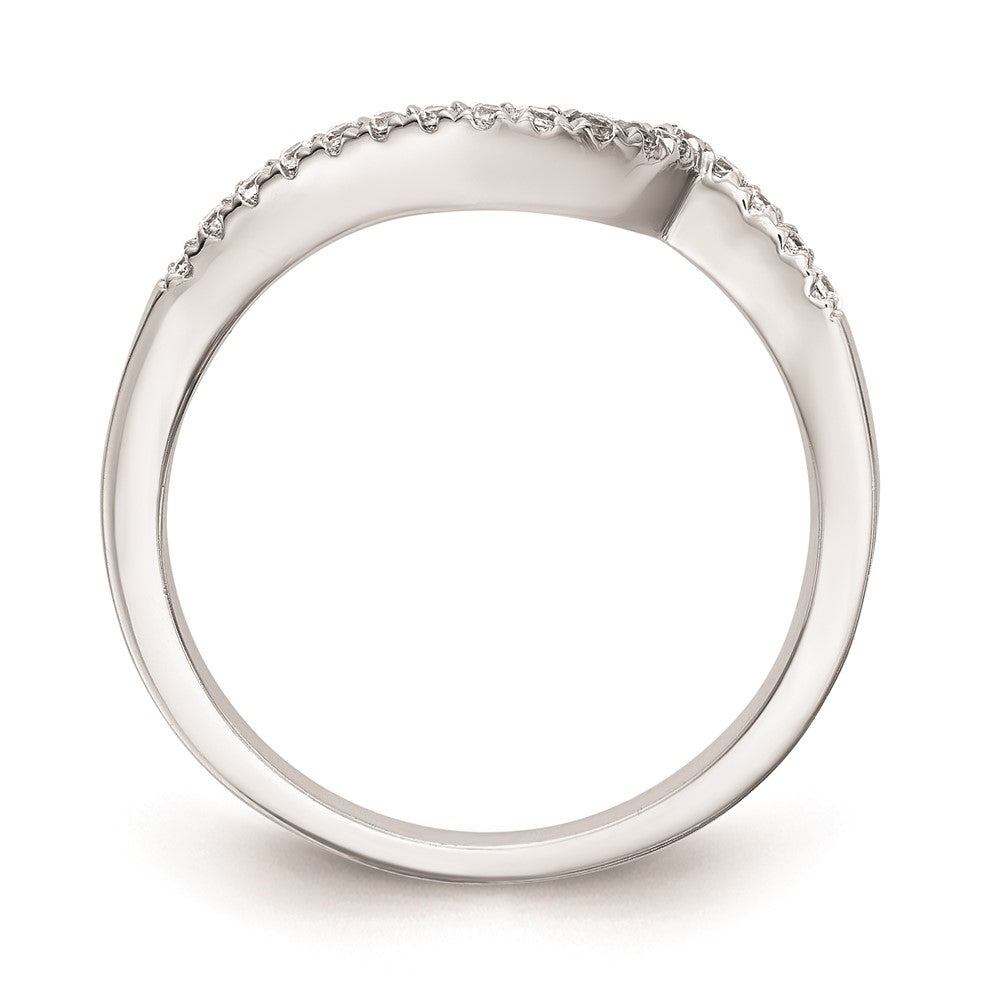 14K Weißgold Ehering mit natürlichen Diamanten 0,2 ct. Gesamtgewicht