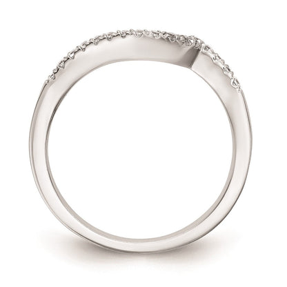 14K Weißgold Ehering mit natürlichen Diamanten 0,2 ct. Gesamtgewicht