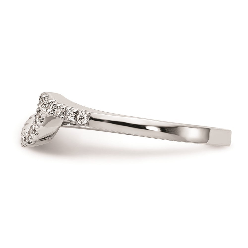 14K Weißgold Ehering mit natürlichen Diamanten 0,2 ct. Gesamtgewicht