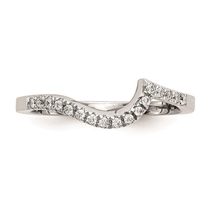 14K Weißgold Ehering mit natürlichen Diamanten 0,2 ct. Gesamtgewicht