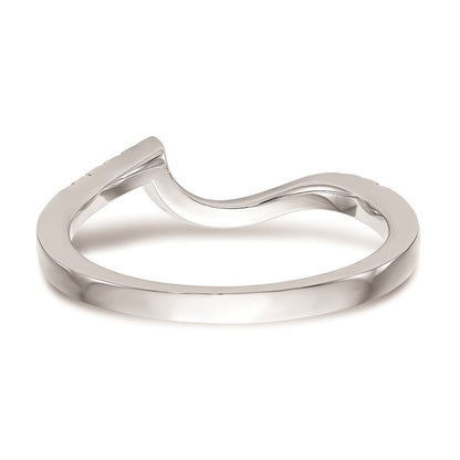 14K Weißgold Ehering mit natürlichen Diamanten 0,2 ct. Gesamtgewicht
