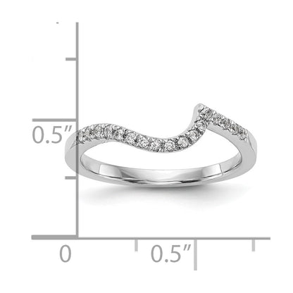 14K Weißgold Ehering mit natürlichen Diamanten 0,2 ct. Gesamtgewicht