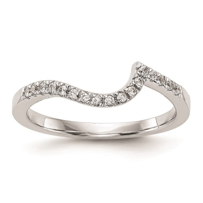 14K Weißgold Ehering mit natürlichen Diamanten 0,2 ct. Gesamtgewicht