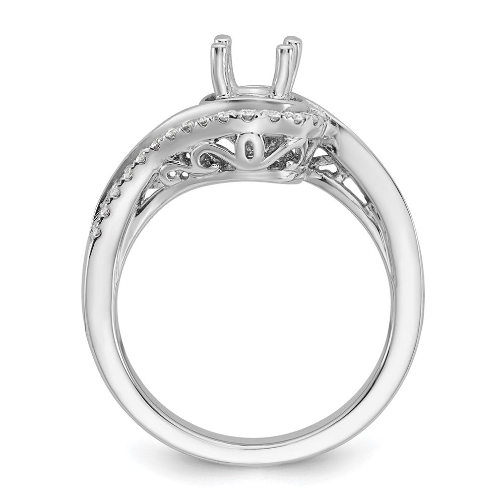 14K Weißgold Verlobungsring mit 0,33 ct. Laborgezüchtetem Diamant VS/SI+ G+ und 0,75 ct. rundem Mittelstein