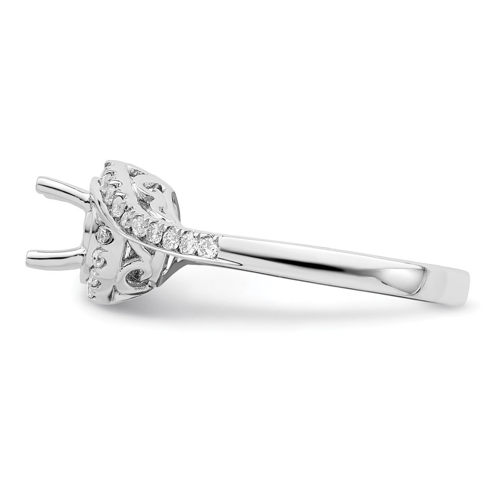 14K Weißgold Verlobungsring mit 0,33 ct. Laborgezüchtetem Diamant VS/SI+ G+ und 0,75 ct. rundem Mittelstein