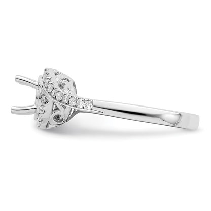 14K Weißgold Verlobungsring mit 0,33 ct. Laborgezüchtetem Diamant VS/SI+ G+ und 0,75 ct. rundem Mittelstein