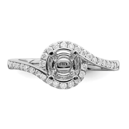 14K Weißgold Verlobungsring mit 0,33 ct. Laborgezüchtetem Diamant VS/SI+ G+ und 0,75 ct. rundem Mittelstein