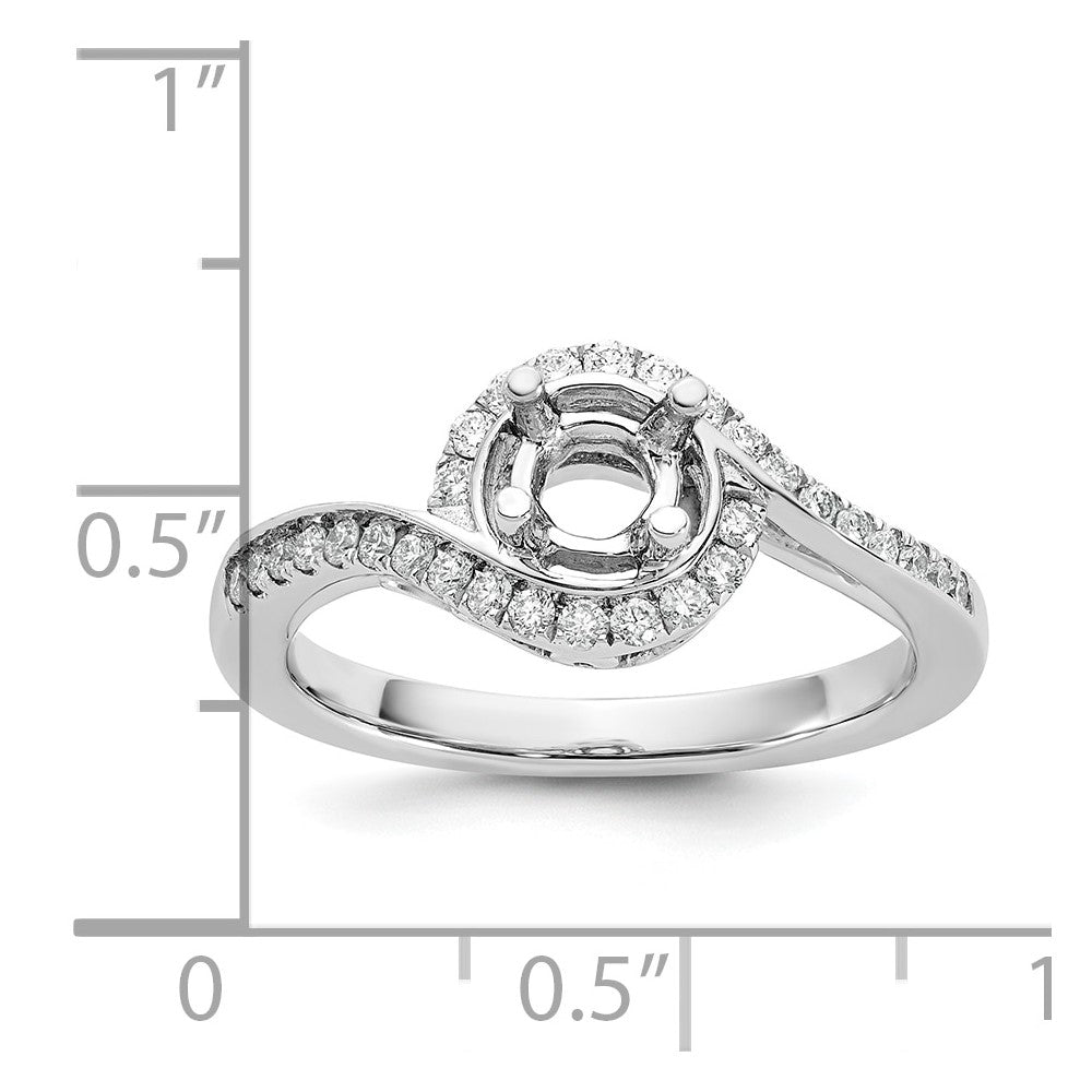 14K Weißgold Verlobungsring mit 0,33 ct. Laborgezüchtetem Diamant VS/SI+ G+ und 0,75 ct. rundem Mittelstein