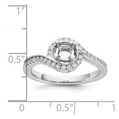 14K Weißgold Verlobungsring mit 0,33 ct. Laborgezüchtetem Diamant VS/SI+ G+ und 0,75 ct. rundem Mittelstein
