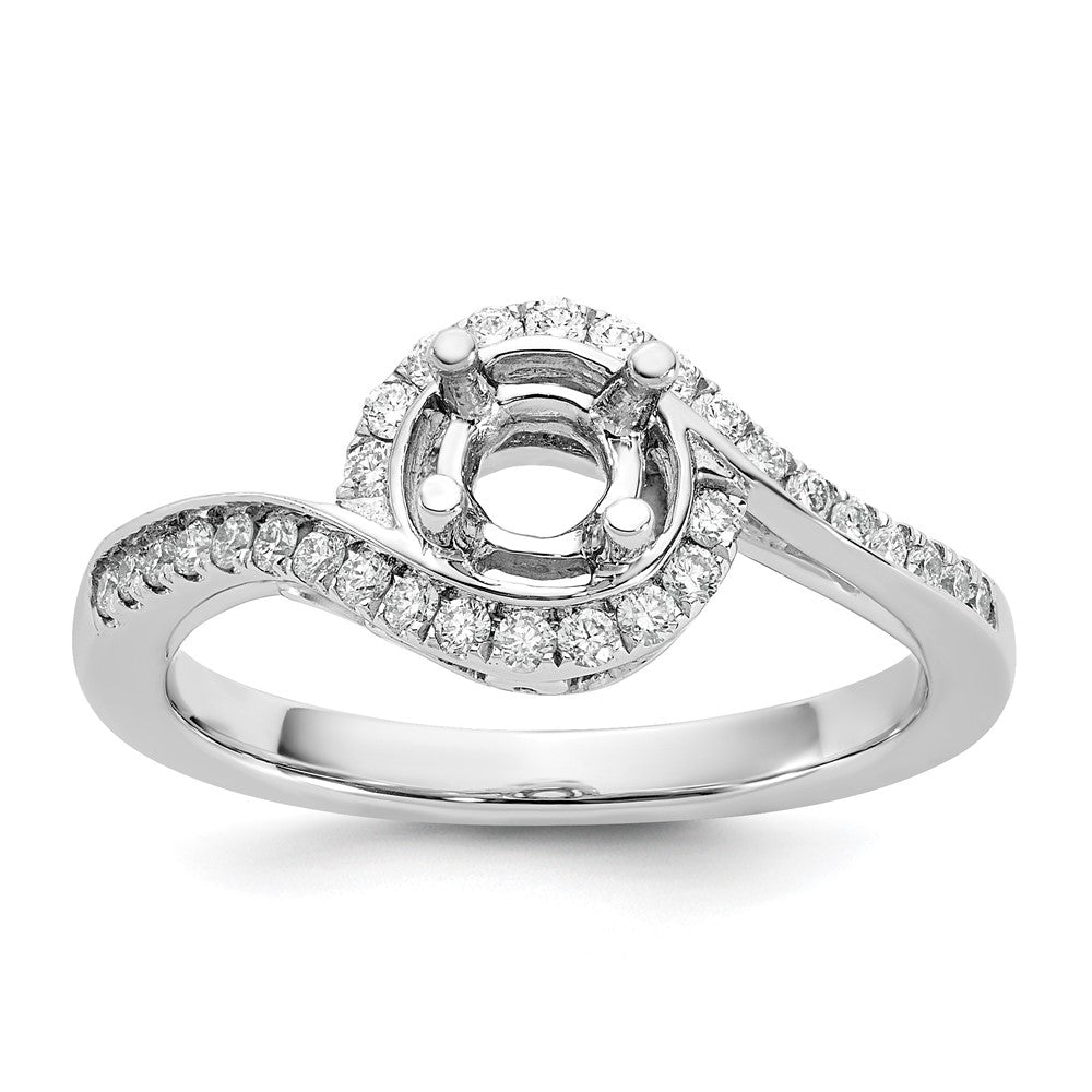 14K Weißgold Verlobungsring mit 0,33 ct. Laborgezüchtetem Diamant VS/SI+ G+ und 0,75 ct. rundem Mittelstein