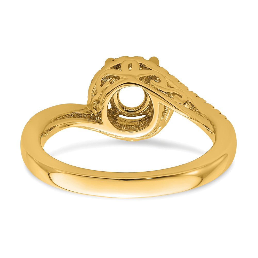 14K Gelbgold Verlobungsring mit 0,75 ct. rundem Center und 0,33 ct. Laborgezüchteten Diamanten VS/SI+ G+