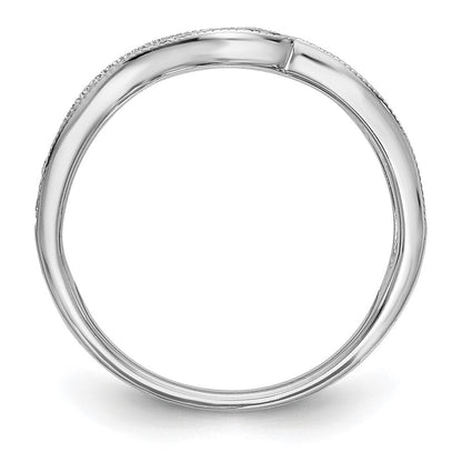 14K Weißgold Ehering mit natürlichen Diamanten, 0,15 ct Gesamtgewicht