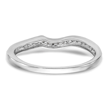 14K Weißgold Ehering mit natürlichen Diamanten, 0,15 ct Gesamtgewicht