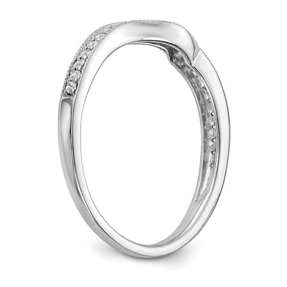 14K Weißgold Ehering mit natürlichen Diamanten, 0,15 ct Gesamtgewicht