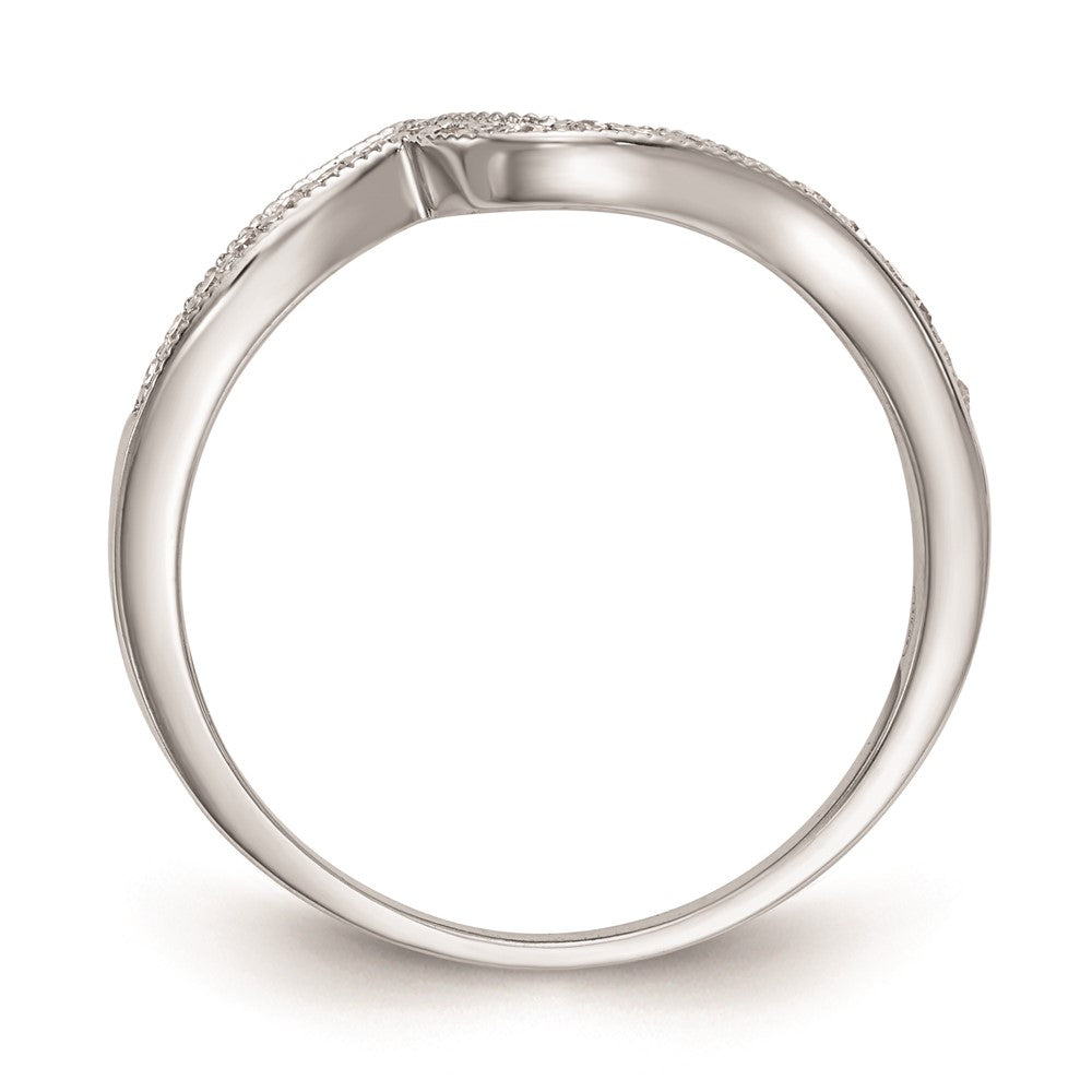Trauring aus 14K Weißgold mit natürlichem Diamant