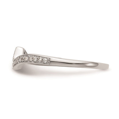 Trauring aus 14K Weißgold mit natürlichem Diamant