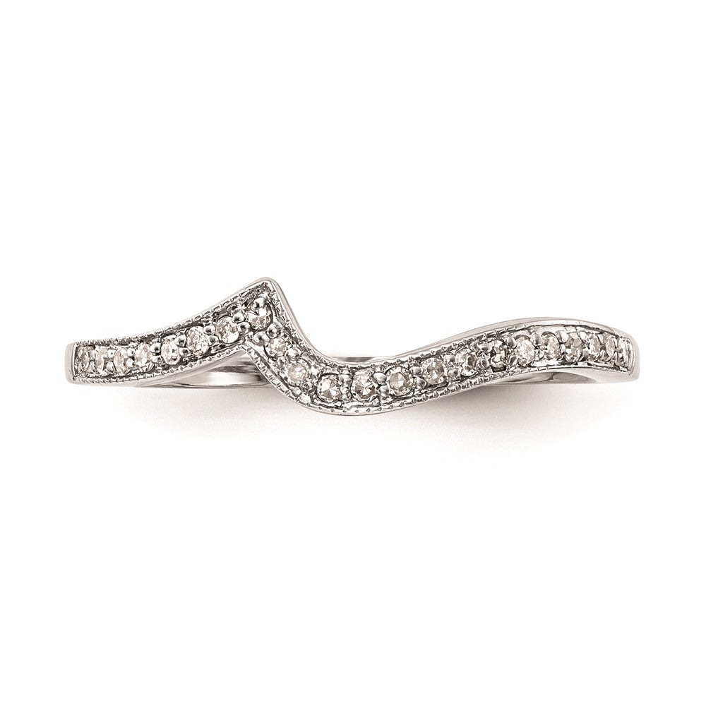 Trauring aus 14K Weißgold mit natürlichem Diamant