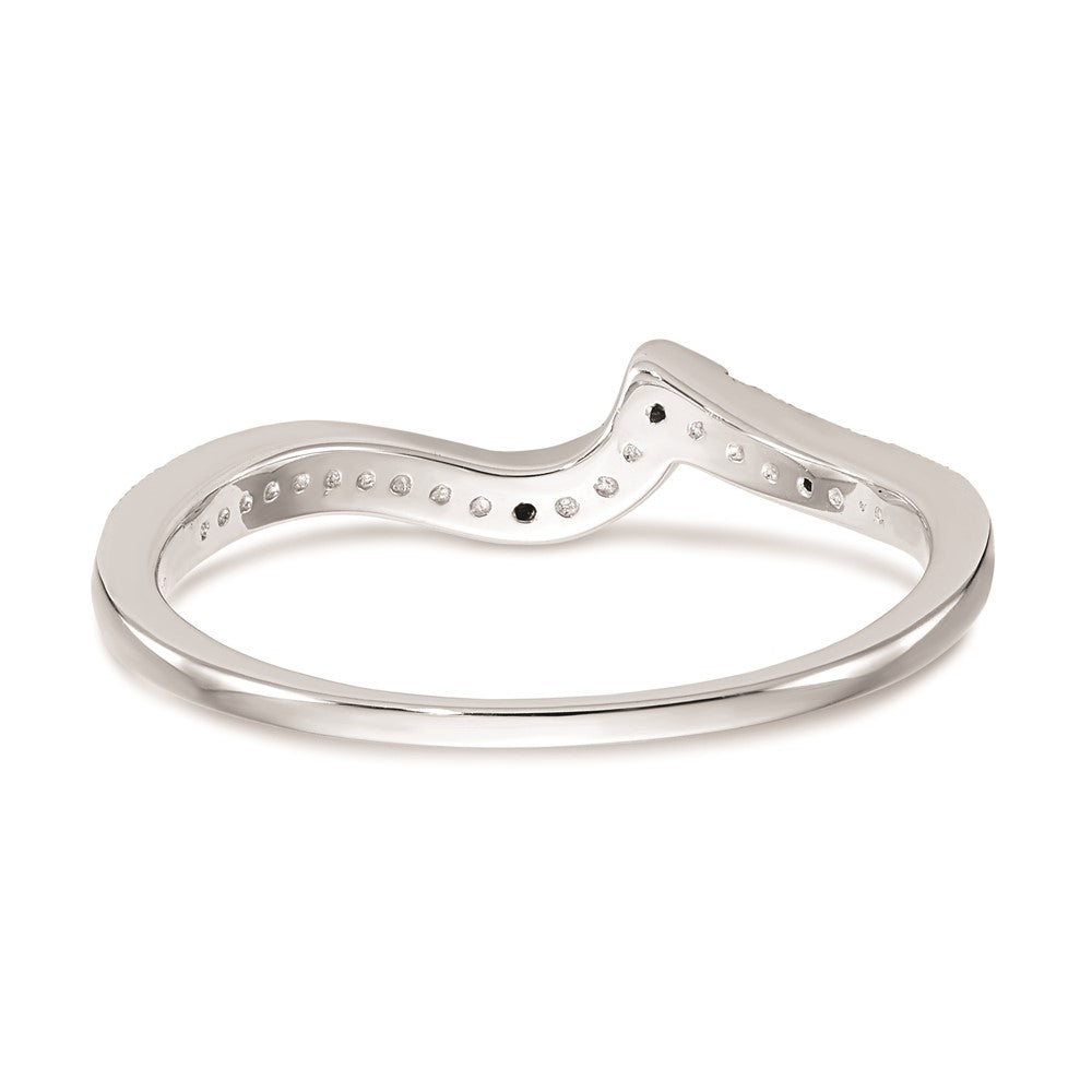 Trauring aus 14K Weißgold mit natürlichem Diamant