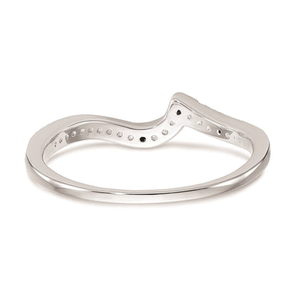 Trauring aus 14K Weißgold mit natürlichem Diamant