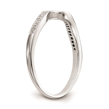 Trauring aus 14K Weißgold mit natürlichem Diamant