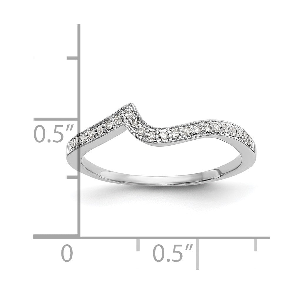 Trauring aus 14K Weißgold mit natürlichem Diamant